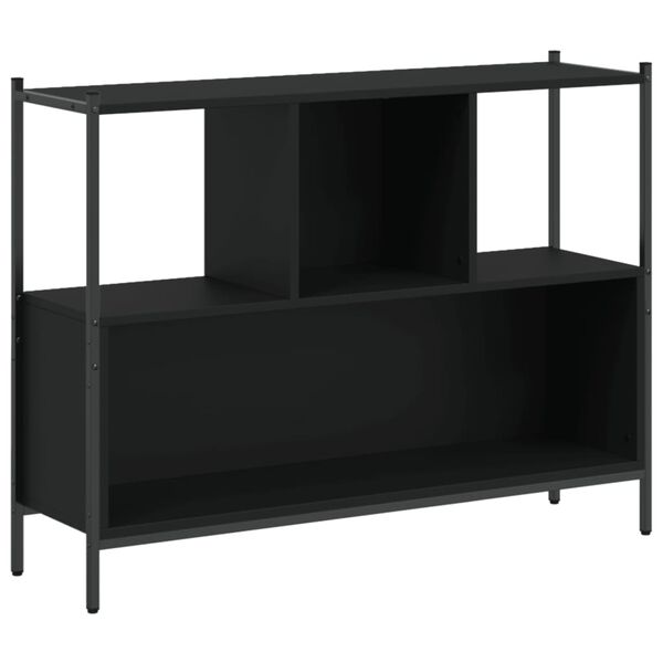 vidaXL B&uuml;cherregal Schwarz 102x28x77,5 cm Holzwerkstoff