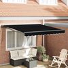 vidaXL Einziehbare Markise Schwarz 300 x 250 cm Aluminium und Stoff