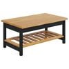 VidaXL Couchtisch EKAI Schwarz 100 x 60 x 45,5 cm Massives Kiefernholz