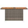 vidaXL Gartentisch Grau 100x55x73 cm Poly Rattan und Akazienholz