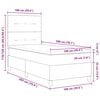vidaXL LED Boxspringbett mit Matratze Dunkelgrau 100 x 200 cm Samt