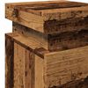 vidaXL LED-Nachttisch Altholz-Optik 35x39x55 cm Holzwerkstoff