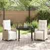 vidaXL Garten Essgruppe mit Kissen 3 pcs Beige Poly-Rattan