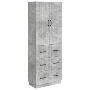 vidaXL Schrankset 2 pcs Betongrau 66 x 34,5 x 87 cm Holzwerkstoff