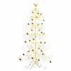vidaXL Metall Weihnachtsbaum Gold 180 cm Pulverbeschichteter Stahl