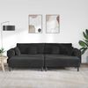 vidaXL Sofa 3 pcs Schwarz 250 x 188 x 76 cm Samt