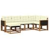 vidaXL Outdoor-Sofagarnitur 6 stk. Natur und Creme
