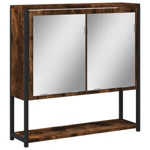 vidaXL Bad-Spiegelschrank R&auml;uchereiche 60x16x60 cm Holzwerkstoff