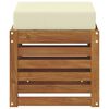 vidaXL Outdoor Hocker Bank Massivholz Akazie Natur