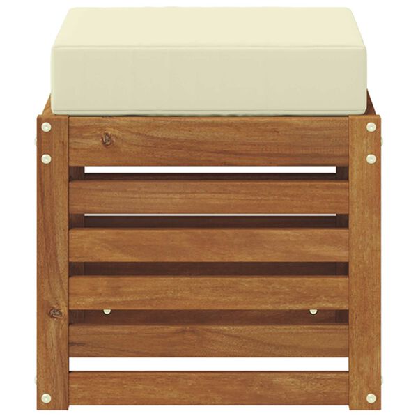 vidaXL Outdoor Hocker Bank Massivholz Akazie Natur