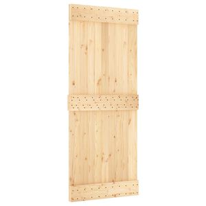 vidaXL Schiebet&uuml;r NARVIK Nat&uuml;rlich und Schwarz 85 x 210 cm (152,5 cm)