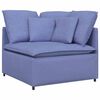 vidaXL Modulares Sofa mit Kissen Stoff Jeansblau