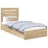 vidaXL Aufbewahrungsbett Sonoma-Eiche 90 x 200 cm Holzwerkstoff