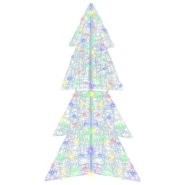 vidaXL Weihnachtsbaum mit 160 LEDs Mehrfarbig 150 cm Acryl