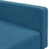 vidaXL Schlafsofa 2-Sitzer mit Fu&szlig;hocker Blau Samt
