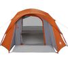 vidaXL Campingzelt 4 Personen Grau und Orange Wasserdicht