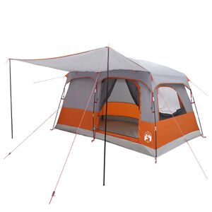 vidaXL Familienzelt 6 Personen Grau und Orange Polyester