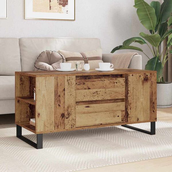 vidaXL Couchtisch Altholz 102 x 44,5 x 50 cm Holzwerkstoff