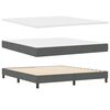 vidaXL Boxspringbett mit Matratze Dunkelgrau 180 x 200 cm Stoff