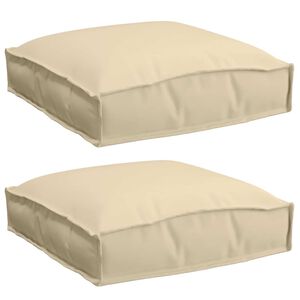 vidaXL Kissen 2 pcs Beige 40 x 40 x 8 cm Oxford-Stoff
