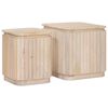 vidaXL Handgefertigtes Beistelltisch-Set 2 pcs Wei&szlig; 45 x 45 x 45 cm