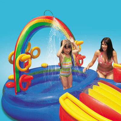 Intex Pool Aufblasbar Rainbow Ring Play Center 297x193 x135 cm