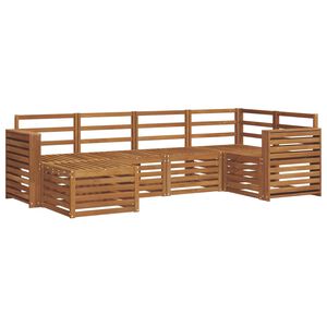 vidaXL Outdoor-Sofagarnitur 6 stk. 5-Sitzer Natur Massivholz Akazie