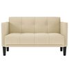 vidaXL Zweisitzer-Sofa Creme 111 cm Stoff