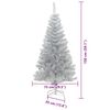 vidaXL Weihnachtsbaum mit 150 LEDs mit St&auml;nder Silber 150 cm PET