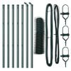 vidaXL Bodenmontierter Sechseckzaun 10 x 0,4 m PVC-beschichteter Stahl