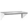 vidaXL Wandregal 100x45x31 cm Silbern Edelstahl
