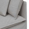 vidaXL Modulares Sofa mit Kissen Stoff Wolkengrau