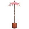 vidaXL Balinesischer Sonnenschirm mit Sockel 2 Stk. Rosa