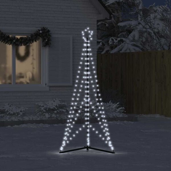 vidaXL LED Weihnachtsbaum 363 LEDs Kaltweiß 182 cm