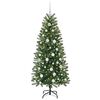 vidaXL K&uuml;nstlicher Weihnachtsbaum mit 150 LEDs Gr&uuml;n 150 cm PE und PVC