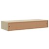 vidaXL Wandmontiertes Schubladenregal Eiche und Wei&szlig; 60 x 23,5 x 10 cm MDF