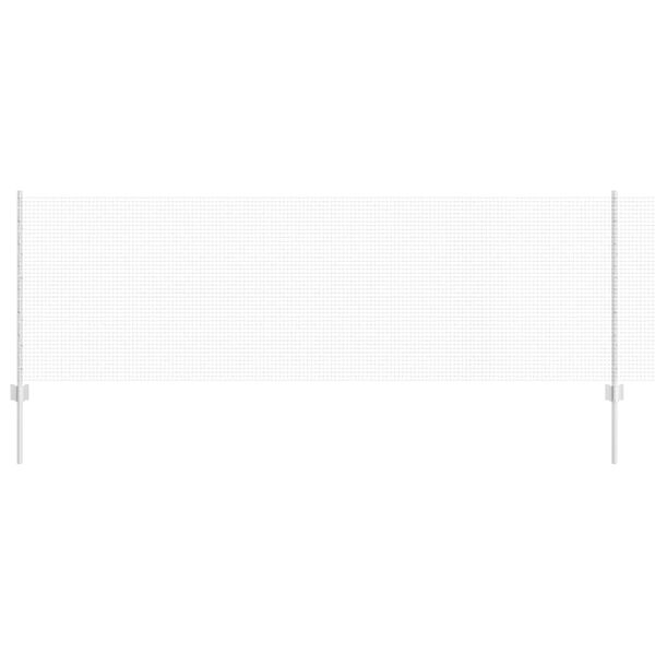 vidaXL Zaun mit Pfosten Silber 0,8 x 10 m Stahl