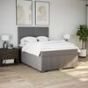 vidaXL Boxspringbett mit Matratze Taupe 140x190 cm Stoff