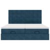 vidaXL Ottoman-Bett mit Matratzen Dunkelblau 160x200 cm Samt