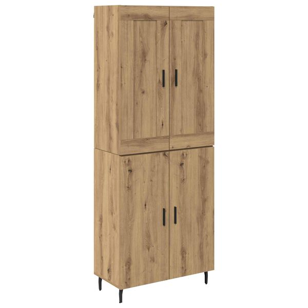 vidaXL Highboard 2 pcs Artisan-Eiche Holzwerkstoff