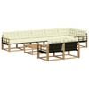 vidaXL Outdoor-Sofagarnitur 9 stk. Wei&szlig; und Creme