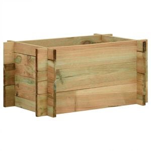 vidaXL Garten Hochbeet Gr&uuml;n 80 x 80 x 32 cm Massives Kiefernholz