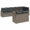 vidaXL Garten-Sofa-Set 9 stk. Grau Poly Rattan