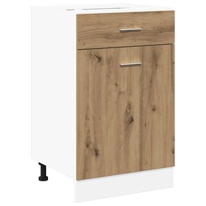vidaXL Schubunterschrank Lyon Artisan-Eiche 50x46x81,5 cm Holzwerkstoff