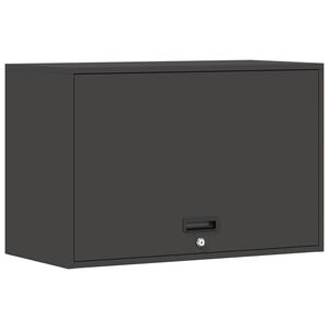 vidaXL Wandschrank f&uuml;r die Garage mit Gasdrucklift-T&uuml;r Schwarz