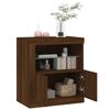 vidaXL Sideboard mit LED-Leuchten Braun Eichen-Optik 60,5x37x67 cm