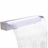 vidaXL Pool-Wasserfall Font&auml;ne mit LEDs Rechteckig Edelstahl 90 cm