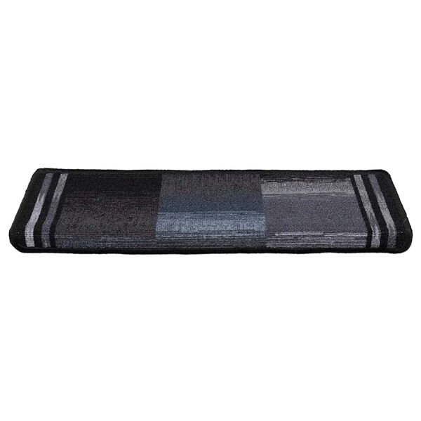 vidaXL Stufenmatten Selbstklebend 10 Stk 65x21x4 cm Schwarz Grau