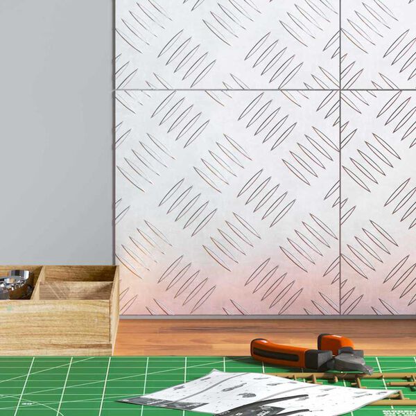 vidaXL Treppe Tritt Quadratisch 4 pcs Silber 20 x 20 cm Aluminium