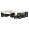 vidaXL Gartensofa-set 9 stk. Schwarz Poly-Rattan